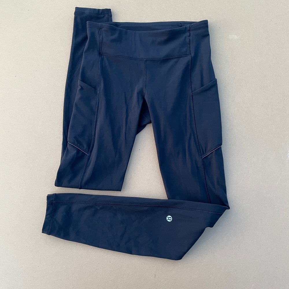 Lululemon Speed Up Tight Women 4 Black Running Yoga Pockets Luxtreme Leggings
